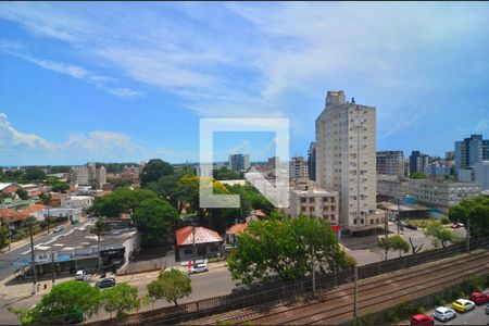 Vista Sala e dormitório de kitnet/studio à venda com 1 quarto, 36m² em Centro, Canoas