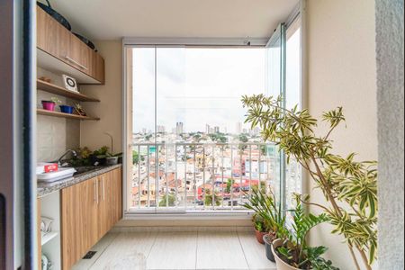 Varanda da Sala de apartamento à venda com 3 quartos, 73m² em Vila Helena, Santo André