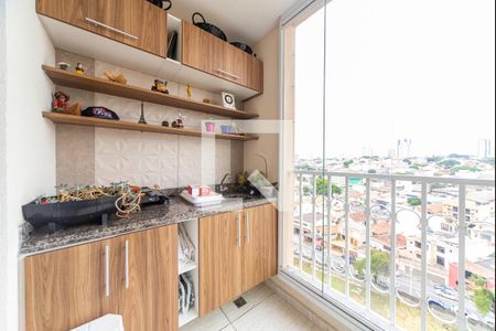 Varanda da Sala de apartamento à venda com 3 quartos, 73m² em Vila Helena, Santo André