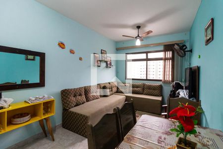 Sala de apartamento para alugar com 1 quarto, 44m² em Aviação, Praia Grande