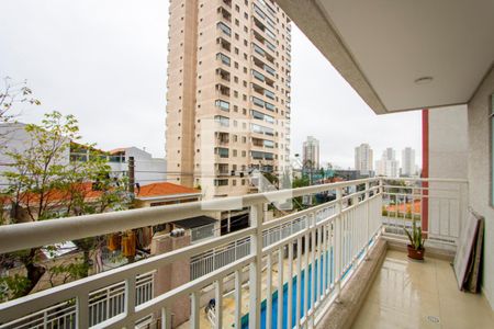 Varanda da sala de apartamento à venda com 1 quarto, 54m² em Vila Leopoldina, Santo André