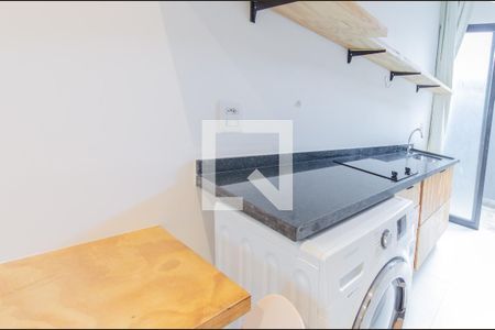 Cozinha de apartamento para alugar com 1 quarto, 16m² em Vila Clementino, São Paulo