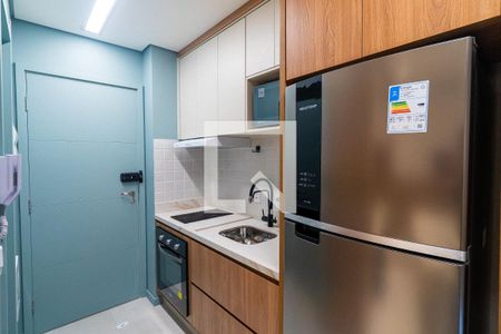 Cozinha de apartamento para alugar com 1 quarto, 26m² em Vila Clementino, São Paulo