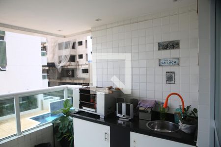 Varanda da Sala/Churrasqueira de apartamento para alugar com 2 quartos, 68m² em Ocian, Praia Grande