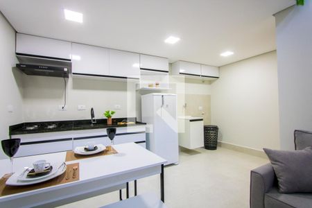 Sala/Cozinha/Área de serviço de kitnet/studio para alugar com 1 quarto, 35m² em Silveira, Santo André