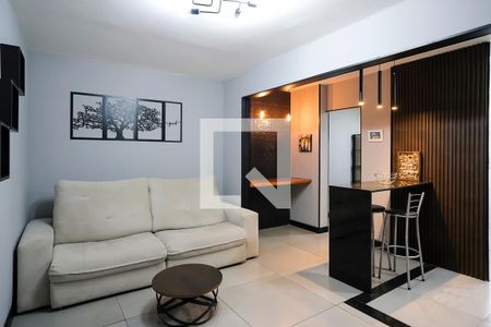 Sala de apartamento para alugar com 1 quarto, 48m² em Barcelona, São Caetano do Sul