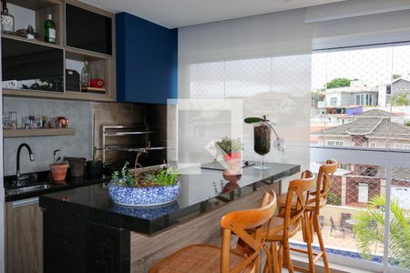 Varanda Gourmet de apartamento à venda com 3 quartos, 130m² em Jardim Sao Caetano, São Caetano do Sul