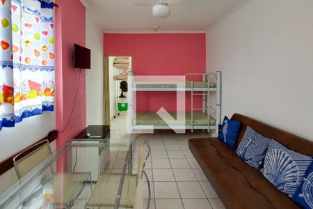 Sala de apartamento para alugar com 1 quarto, 48m² em Vila Caiçara, Praia Grande