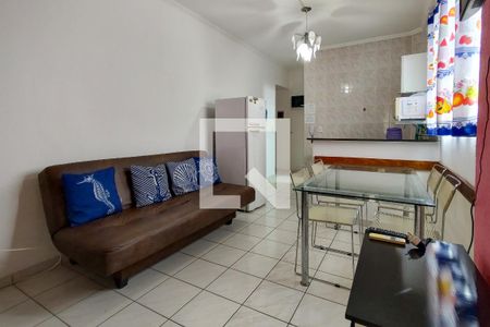 Sala de apartamento para alugar com 1 quarto, 48m² em Vila Caiçara, Praia Grande