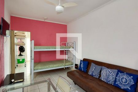 Sala de apartamento para alugar com 1 quarto, 48m² em Vila Caiçara, Praia Grande