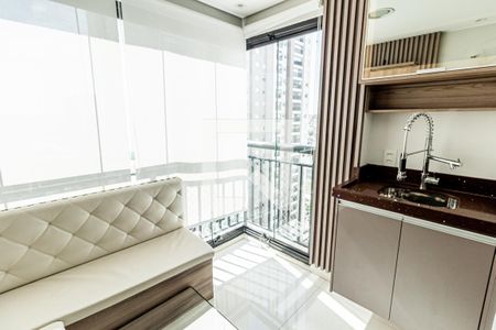 Varanda gourmet de apartamento para alugar com 1 quarto, 64m² em Jardim, Santo André