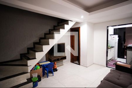 Sala  de casa de condomínio à venda com 2 quartos, 53m² em Jardim Leblon, Belo Horizonte