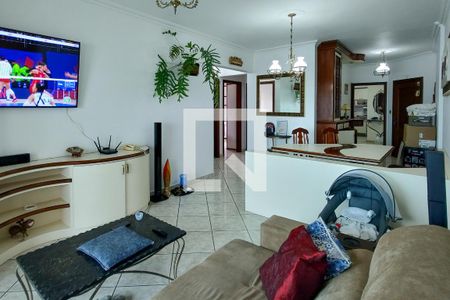 Sala de apartamento para alugar com 3 quartos, 125m² em Caiçara, Praia Grande