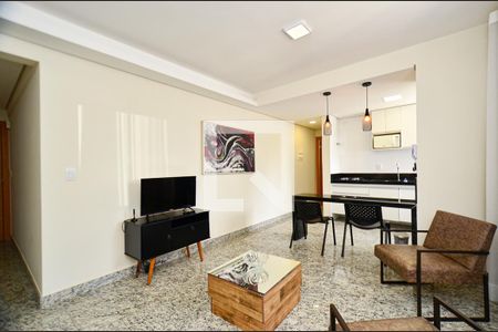 Sala de apartamento à venda com 1 quarto, 50m² em Funcionários, Belo Horizonte