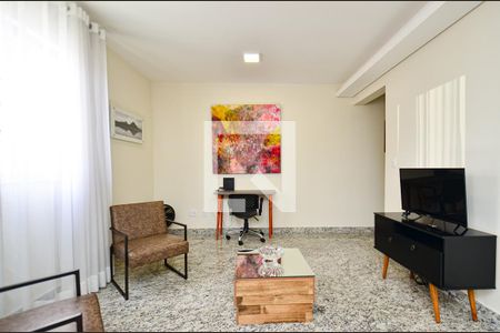 Sala de apartamento à venda com 1 quarto, 50m² em Funcionários, Belo Horizonte