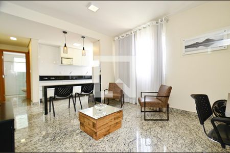 Sala de apartamento à venda com 1 quarto, 50m² em Funcionários, Belo Horizonte