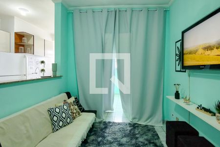 Sala de apartamento para alugar com 2 quartos, 14m² em Mirim, Praia Grande