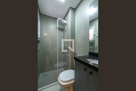 Banheiro de kitnet/studio para alugar com 1 quarto, 26m² em Centro, São Bernardo do Campo