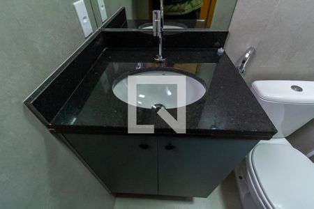 Banheiro de kitnet/studio para alugar com 1 quarto, 23m² em Centro, São Bernardo do Campo