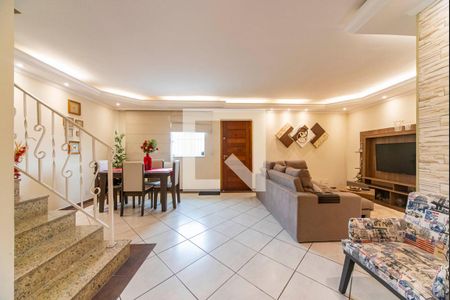 Sala de casa de condomínio à venda com 3 quartos, 336m² em Vila Lucinda, Santo André