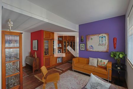 Sala de apartamento à venda com 3 quartos, 130m² em Funcionários, Belo Horizonte