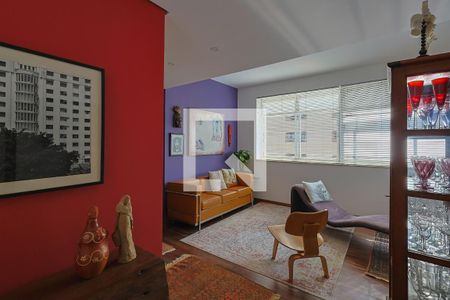 Sala de apartamento à venda com 3 quartos, 130m² em Funcionários, Belo Horizonte