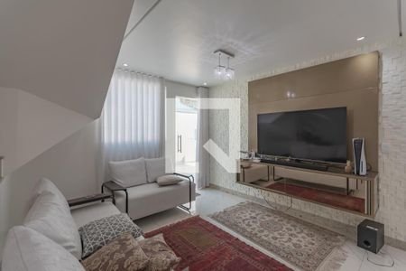 Sala de casa de condomínio para alugar com 3 quartos, 135m² em Jardim Atlântico, Belo Horizonte