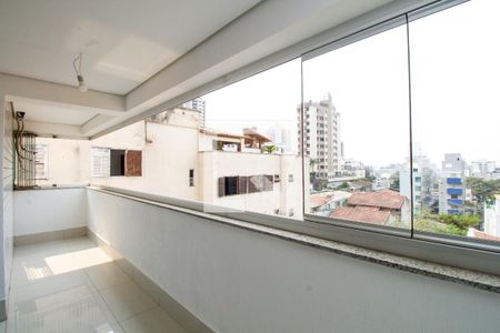 Varanda da Sala de apartamento à venda com 3 quartos, 145m² em Santo Antônio, Belo Horizonte