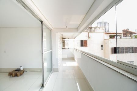 Varanda da Sala de apartamento à venda com 3 quartos, 145m² em Santo Antônio, Belo Horizonte