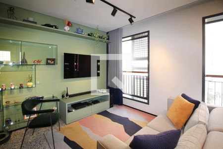 Sala de apartamento para alugar com 1 quarto, 48m² em Indianópolis, São Paulo