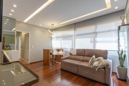 Sala de apartamento à venda com 3 quartos, 90m² em Funcionários, Belo Horizonte