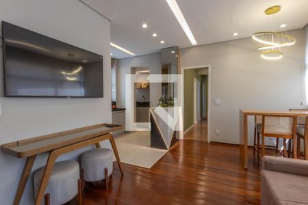 Sala de apartamento à venda com 3 quartos, 90m² em Funcionários, Belo Horizonte