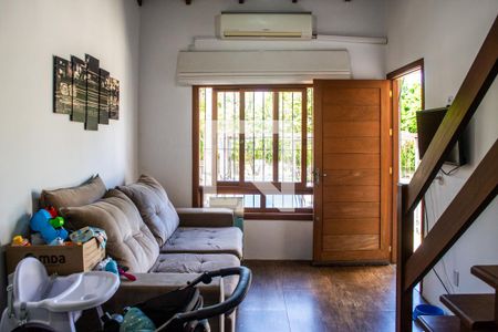 sala de casa de condomínio à venda com 3 quartos, 128m² em Hípica, Porto Alegre