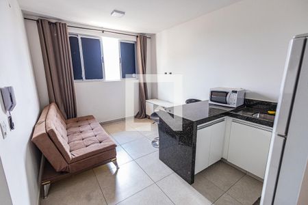 Sala / cozinha de apartamento para alugar com 1 quarto, 48m² em Ouro Preto, Belo Horizonte