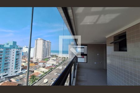 Varanda da sala  de apartamento para alugar com 2 quartos, 73m² em Nova Mirim, Praia Grande