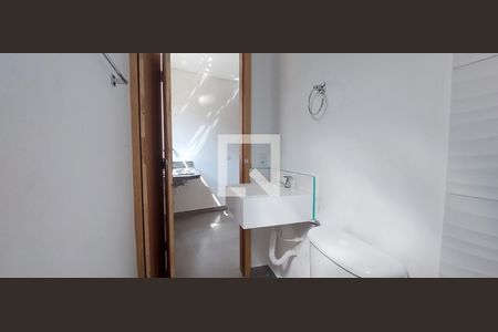 Banheiro de kitnet/studio à venda com 1 quarto, 23m² em Vila Bastos, Santo André