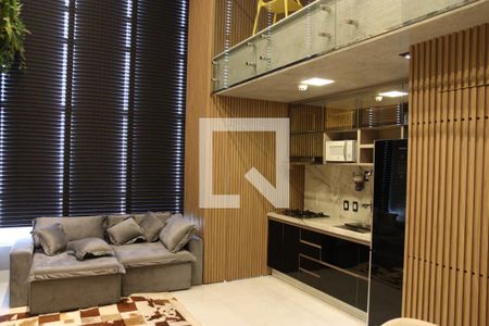 Sala e Cozinha de apartamento para alugar com 1 quarto, 77m² em Jardim Goiás, Goiânia