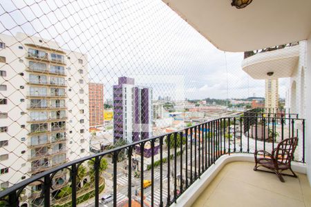 Varanda da sala de apartamento à venda com 4 quartos, 137m² em Centro, Santo André