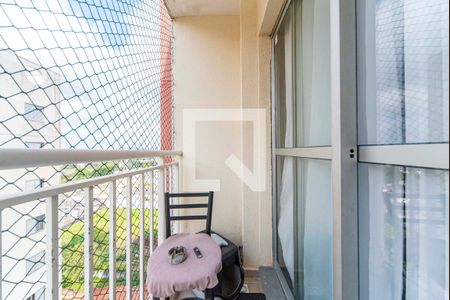 Varanda da Sala de apartamento à venda com 3 quartos, 64m² em Vila Homero Thon, Santo André