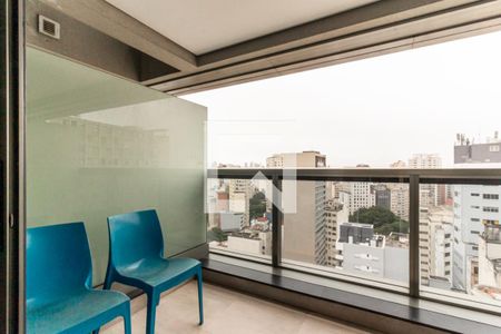 Varanda de kitnet/studio à venda com 1 quarto, 28m² em República, São Paulo