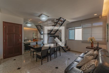 Sala de apartamento à venda com 4 quartos, 184m² em Castelo, Belo Horizonte