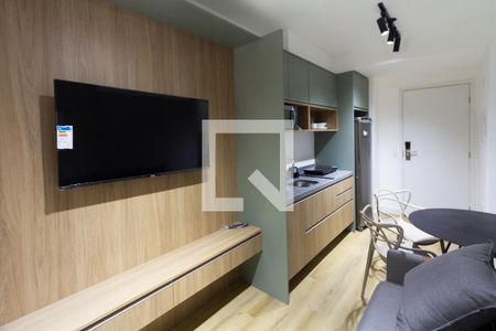 Sala/Cozinha de apartamento para alugar com 1 quarto, 29m² em Indianópolis, São Paulo