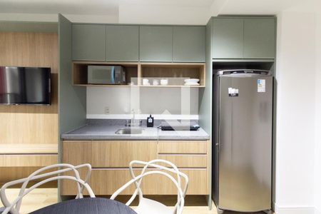 Sala/Cozinha de apartamento para alugar com 1 quarto, 29m² em Indianópolis, São Paulo