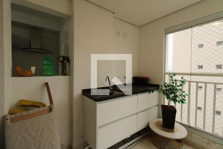 Varanda Gourmet de apartamento à venda com 2 quartos, 68m² em Vila Apiai, Santo André