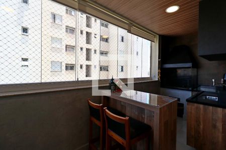 Varanda Gourmet de apartamento à venda com 3 quartos, 134m² em Campestre, Santo André