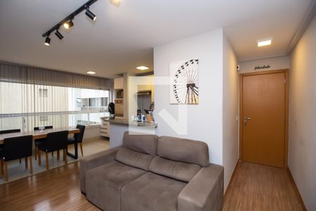 Sala de apartamento à venda com 1 quarto, 56m² em Lourdes, Belo Horizonte