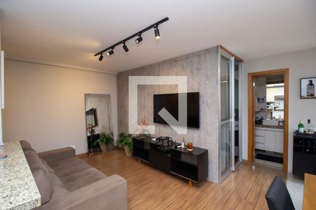 Sala de apartamento à venda com 1 quarto, 56m² em Lourdes, Belo Horizonte