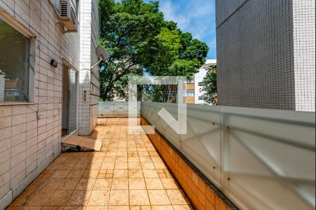 Varanda da Sala 2 de apartamento à venda com 3 quartos, 140m² em Santa Lúcia, Belo Horizonte