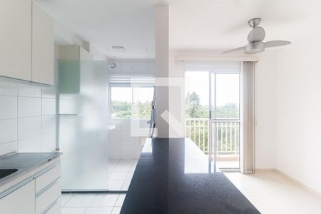 Sala/Cozinha de apartamento para alugar com 2 quartos, 49m² em Loteamento Mogilar, Mogi das Cruzes