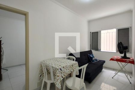 Sala de apartamento para alugar com 1 quarto, 50m² em Boqueirão, Praia Grande